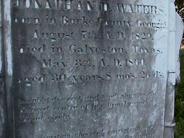 Inscription on the large marker.